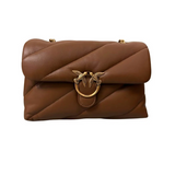 Borsa media a tracolla Love Bag Puff Maxi Quilt New Buckle 107616A0F2 M37Q PINKO Marrone cognac-antique 