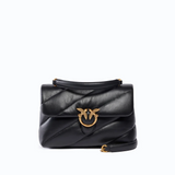 Borsa media a tracolla Love Bag Puff Maxi Quilt New Buckle 107616A0F2 Z99Q PINKO Nero-antique gold 