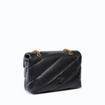 Borsa media a tracolla Love Bag Puff Maxi Quilt New Buckle 107616A0F2 Z99Q PINKO Nero-antique gold 