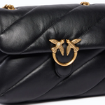 Borsa media a tracolla Love Bag Puff Maxi Quilt New Buckle 107616A0F2 Z99Q PINKO Nero-antique gold 