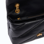Borsa media a tracolla Love Bag Puff Maxi Quilt New Buckle 107616A0F2 Z99Q PINKO Nero-antique gold 