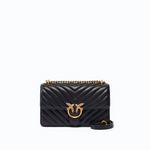 Borsa piccola a tracolla Love Bag One Chevron New Buckle 107620A0GK Z99Q PINKO Nero-antique gold 