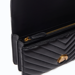 Borsa piccola a tracolla Love Bag One Chevron New Buckle 107620A0GK Z99Q PINKO Nero-antique gold 