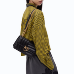 Borsa piccola a tracolla Love Bag One Chevron New Buckle 107620A0GK Z99Q PINKO Nero-antique gold 