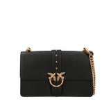 Borsa a mano media Love Bag One in pelle New Buckle 107621A0F1 Z99Q PINKO Nero-antique gold 