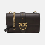 Borsa a tracolla piccola Love Bag One in pelle New Buckle 107622A0F1 M12Q PINKO Marrone mascara-antique 