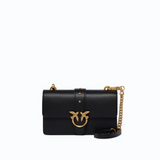 Borsa a tracolla piccola Love Bag One in pelle New Buckle 107622A0F1 Z99Q PINKO Nero-antique gold 