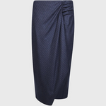 Gonna in flanella gessata 107706A3MC EI1 PINKO Blu/grigio 