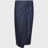 Gonna in flanella gessata 107706A3MC EI1 PINKO Blu/grigio 