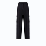 Pantaloni gessati con tasche cargo 107708A3MC EL1 PINKO Blu/grigio 