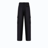 Pantaloni gessati con tasche cargo 107708A3MC EL1 PINKO Blu/grigio 