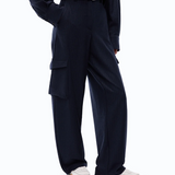 Pantaloni gessati con tasche cargo 107708A3MC EL1 PINKO Blu/grigio 