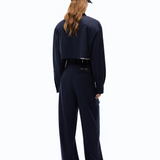Pantaloni gessati con tasche cargo 107708A3MC EL1 PINKO Blu/grigio 