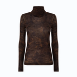 Dolcevita con stampa camouflage floreale 107735A3MT SD3 PINKO Mult.verde/nero 