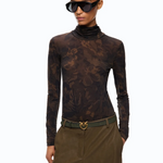 Dolcevita con stampa camouflage floreale 107735A3MT SD3 PINKO Mult.verde/nero 