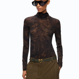 Dolcevita con stampa camouflage floreale 107735A3MT SD3 PINKO Mult.verde/nero 