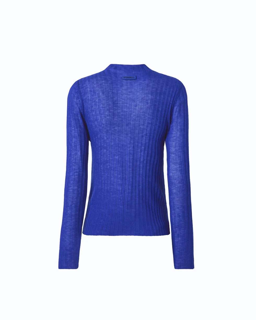 Maglia leggera a coste 107834A2Z6 F90 PINKO Blu mazzarino 