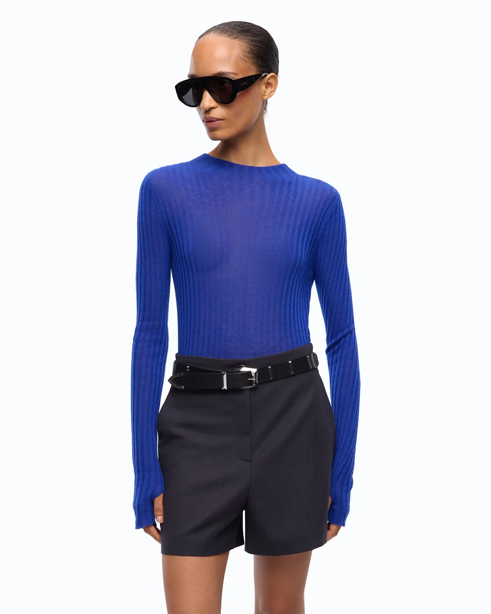 Maglia leggera a coste 107834A2Z6 F90 PINKO Blu mazzarino 