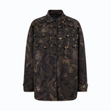 Overshirt in tela tecnica con stampa camouflage floreale 107916A3LY SD3 PINKO Mult.verde/nero 
