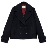 Peacot in lana RND398 T706 XXXX C0048 ROY ROGER'S Blue navy 