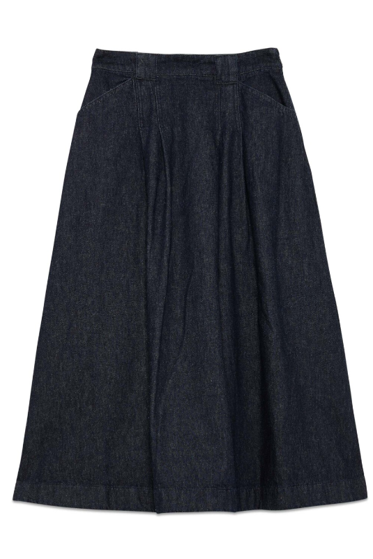 Gonna con pinses in tela denim RND90270 D402 0021 C0999 ROY ROGER'S Rinse denim 
