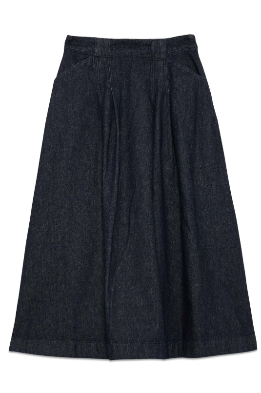 Gonna con pinses in tela denim RND90270 D402 0021 C0999 ROY ROGER'S Rinse denim 