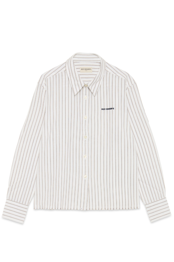 Camicia in cotone a righe RND90295 CT16 0124 C0021 ROY ROGER'S Off white 
