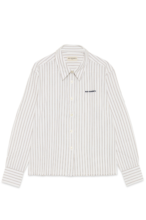 Camicia in cotone a righe RND90295 CT16 0124 C0021 ROY ROGER'S Off white 
