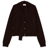 Cardigan in lana merinos RND90428 CV60 C0241 ROY ROGER'S Brown 