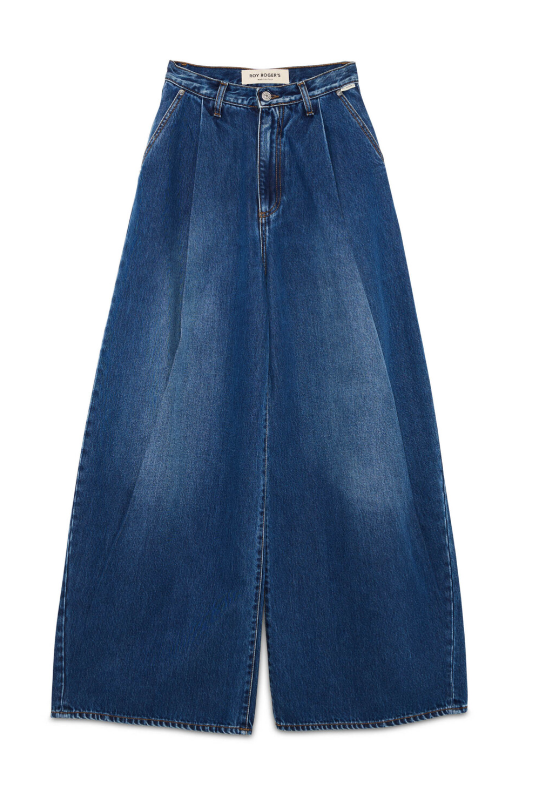 Pantalone flare in tela denim RND90434 CV74 A099 C0999 ROY ROGER'S Wash denim 