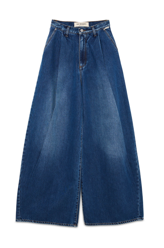 Pantalone flare in tela denim RND90434 CV74 A099 C0999 ROY ROGER'S Wash denim 