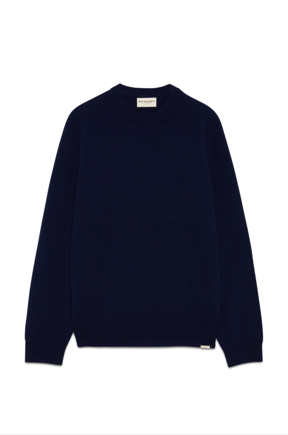 Maglia girocollo in lana RRU502 CV60 C0048 ROY ROGER'S Blue navy 