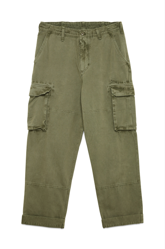 Cargo in cotone stone washed RRU90369 CS93 0111 C0015 ROY ROGER'S Olive 