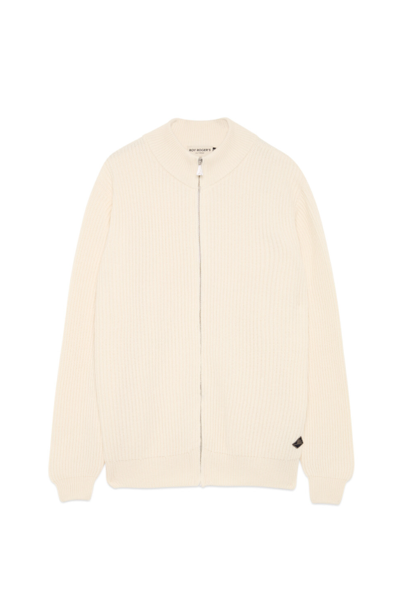 Maglia in lana full zip RRU90379 CT49 C0021 ROY ROGER'S Off white 