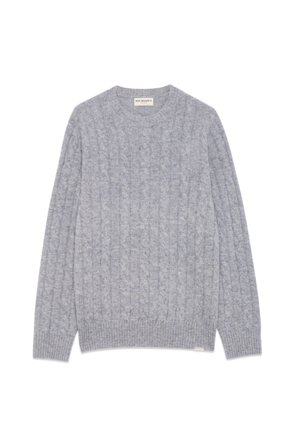 Maglia in lana girocollo RRU90402 CV60 C0094 ROY ROGER'S Grey mel. 