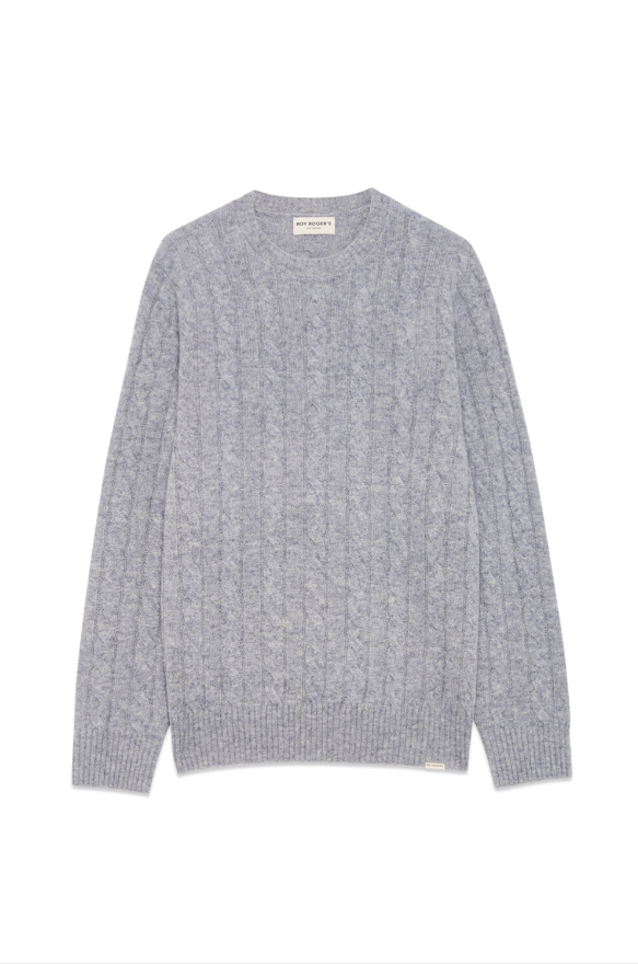 Maglia in lana girocollo RRU90402 CV60 C0094 ROY ROGER'S Grey mel. 