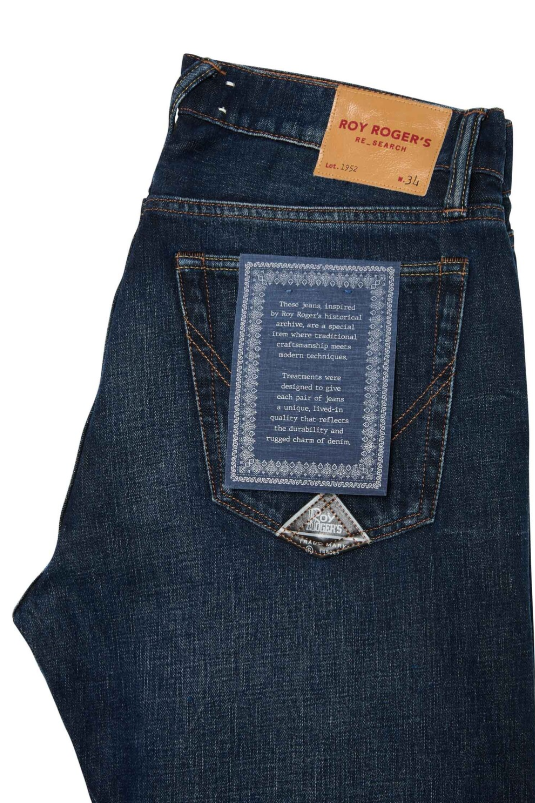 Jeans vestibiltà con gamba larga stone washed RSC001 CT25 3254 C0999 ROY ROGER'S Denim 