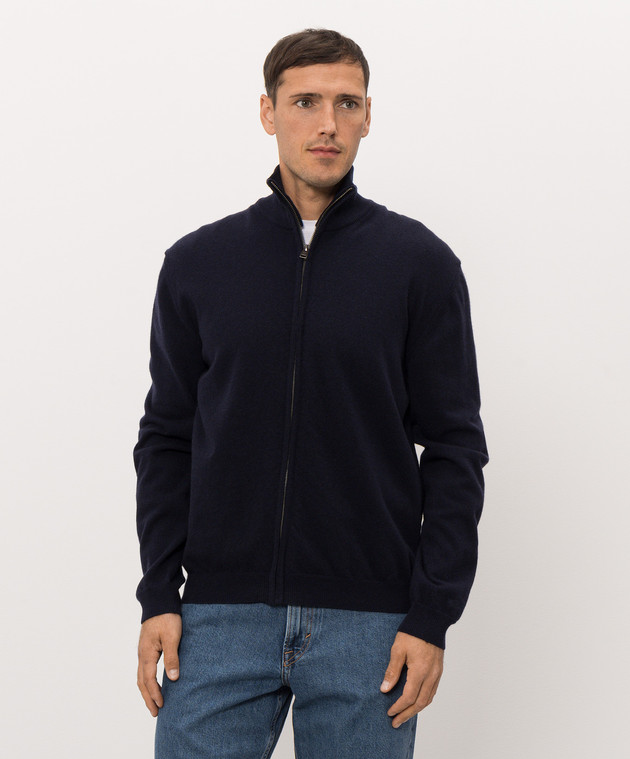 Maglia con zip CFWOKN2064MRUF5094 3989 WOOLRICH Melton blue 