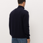 Maglia con zip CFWOKN2064MRUF5094 3989 WOOLRICH Melton blue 