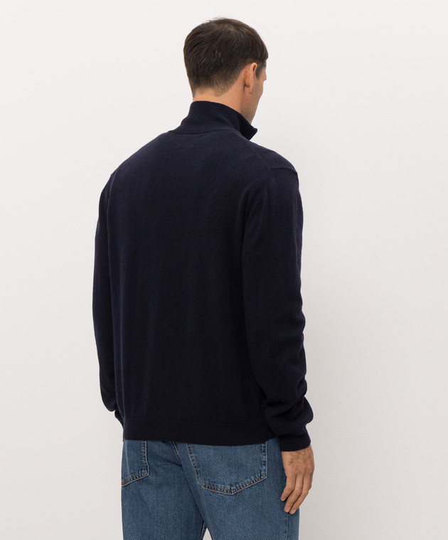 Maglia con zip CFWOKN2064MRUF5094 3989 WOOLRICH Melton blue 