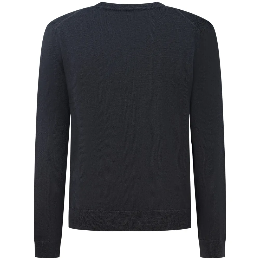 Maglia girocollo in merinos CFWOKN2091MRUF5111 3989 WOOLRICH Melton blue 