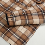 Giacca a camicia Alaskan Check imbottita in misto lana italiana riciclata CFWOOS2018MBUT3046 7449 WOOLRICH Dark camel check 