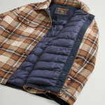 Giacca a camicia Alaskan Check imbottita in misto lana italiana riciclata CFWOOS2018MBUT3046 7449 WOOLRICH Dark camel check 