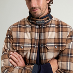 Giacca a camicia Alaskan Check imbottita in misto lana italiana riciclata CFWOOS2018MBUT3046 7449 WOOLRICH Dark camel check 