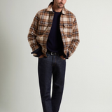 Giacca a camicia Alaskan Check imbottita in misto lana italiana riciclata CFWOOS2018MBUT3046 7449 WOOLRICH Dark camel check 