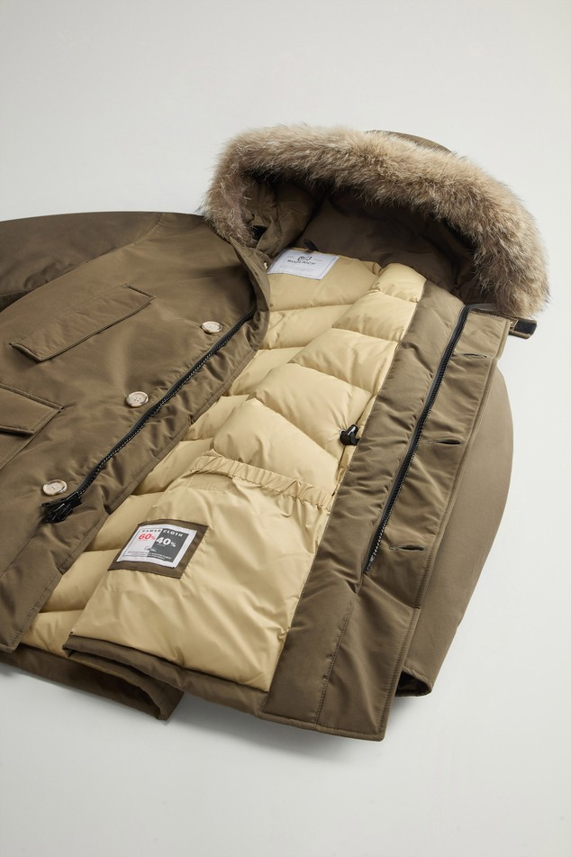 Arctic Parka in Ramar Cloth con pelliccia removibile CFWOOU0482MBUT0001 DAG WOOLRICH Dark green 