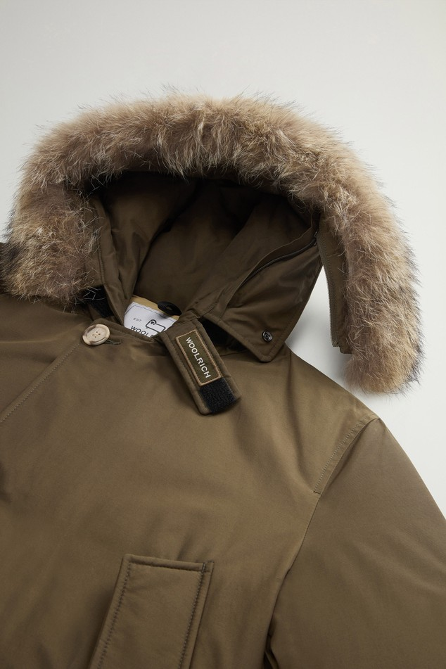Arctic Parka in Ramar Cloth con pelliccia removibile CFWOOU0482MBUT0001 DAG WOOLRICH Dark green 