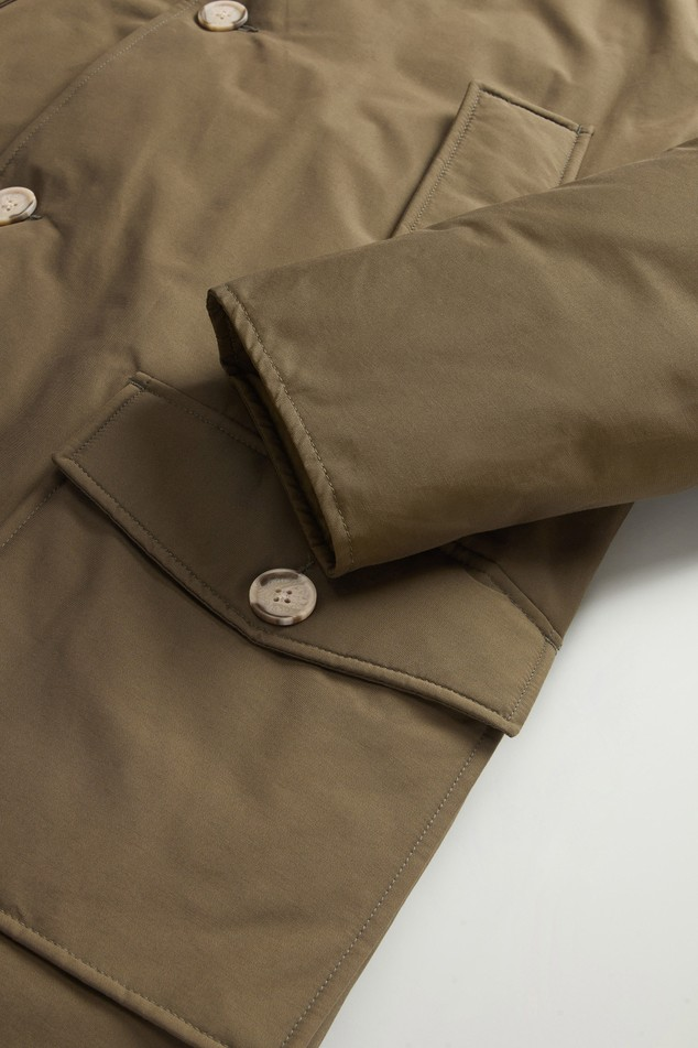 Arctic Parka in Ramar Cloth con pelliccia removibile CFWOOU0482MBUT0001 DAG WOOLRICH Dark green 