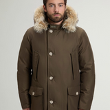 Arctic Parka in Ramar Cloth con pelliccia removibile CFWOOU0482MBUT0001 DAG WOOLRICH Dark green 
