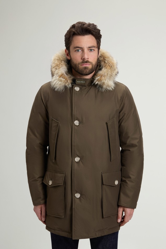 Arctic Parka in Ramar Cloth con pelliccia removibile CFWOOU0482MBUT0001 DAG WOOLRICH Dark green 